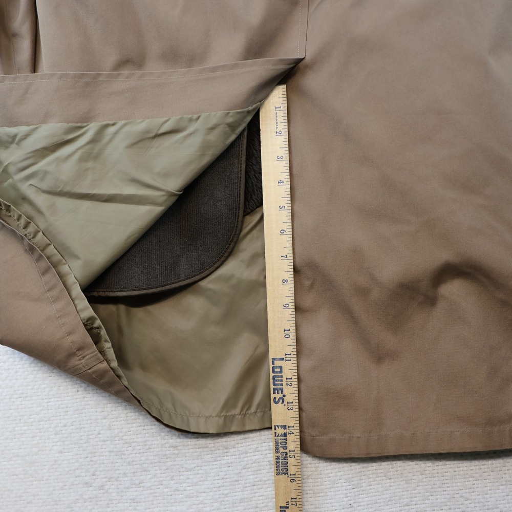 Botany Mens 44 Reg Weathertopper Trench Coat Brown Zip Out Faux Fur Lining USA - Picture 10 of 11